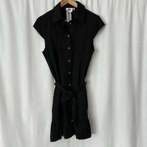 ENA’Z NWT Black Ruffina Cap Sleeve Ruffled Hem Dress **Size M** 🌺🌺